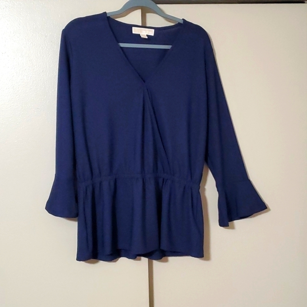 Michael Kors Navy Blouse Size Large